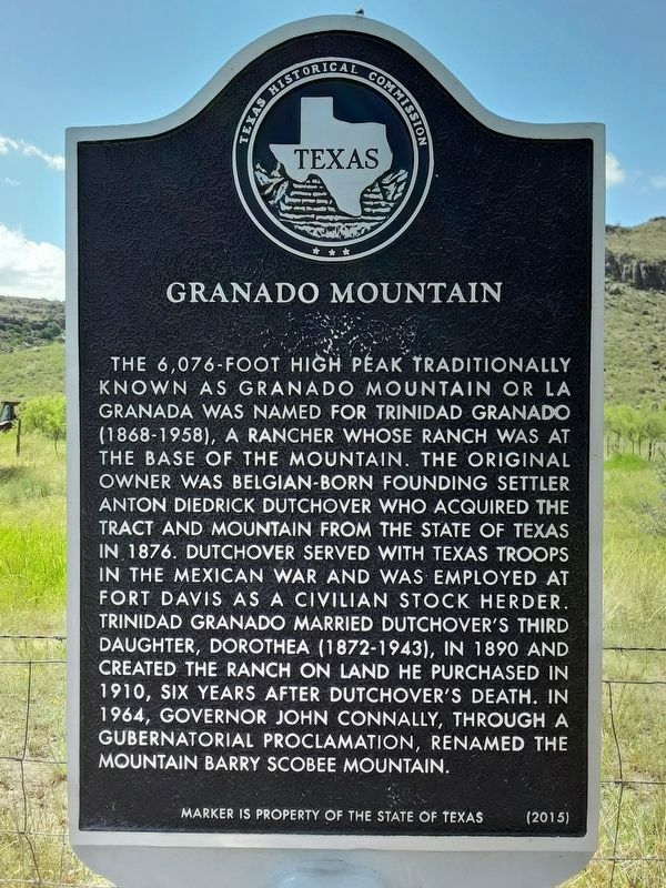Granado Mountain Marker. Click for full size. Granado Mountain Marker image. Click for full size.