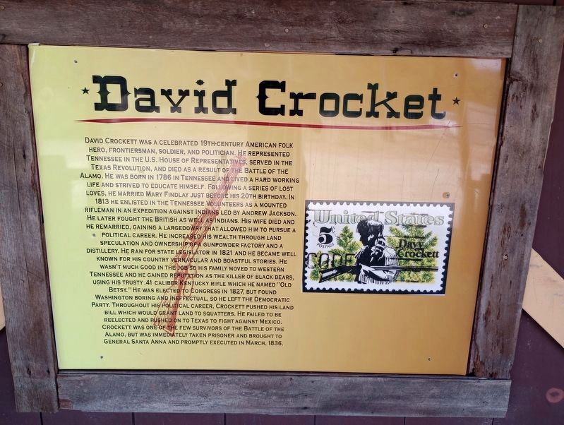 David Crocket Marker image. Click for full size.
