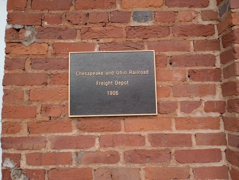 Chesapeake & Ohio Railway Depot Plaque. Click for full size. Chesapeake & Ohio Railway Depot Plaque image. Click for full size.