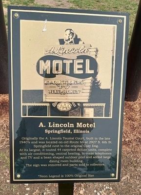 A. Lincoln Motel Marker image. Click for full size.