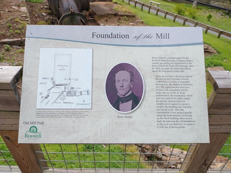 Foundation of the Mill Marker image. Click for full size.