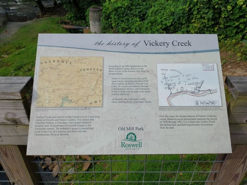 The History of Vickery Creek Marker image. Click for full size.