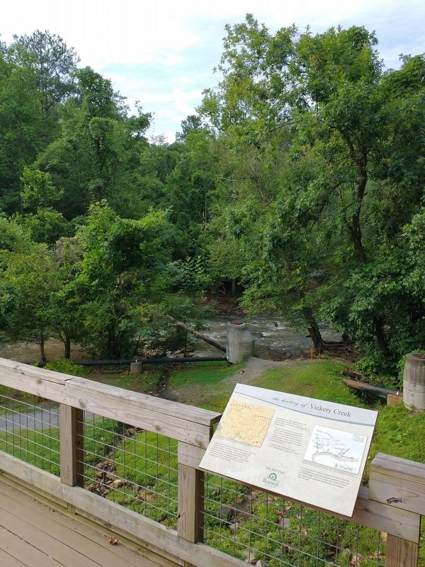 The History of Vickery Creek Marker. Click for full size. The History of Vickery Creek Marker image. Click for full size.