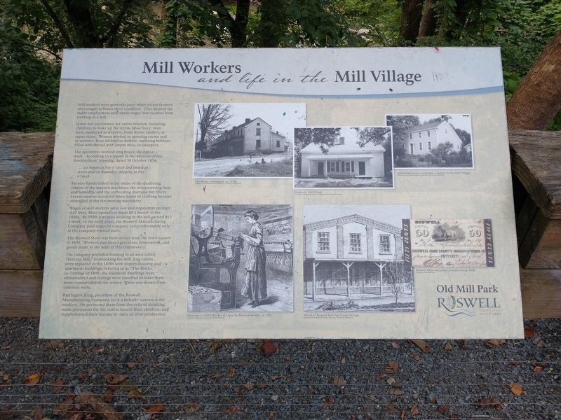 Mill Workers and Life in the Mill Village Marker image. Click for full size.