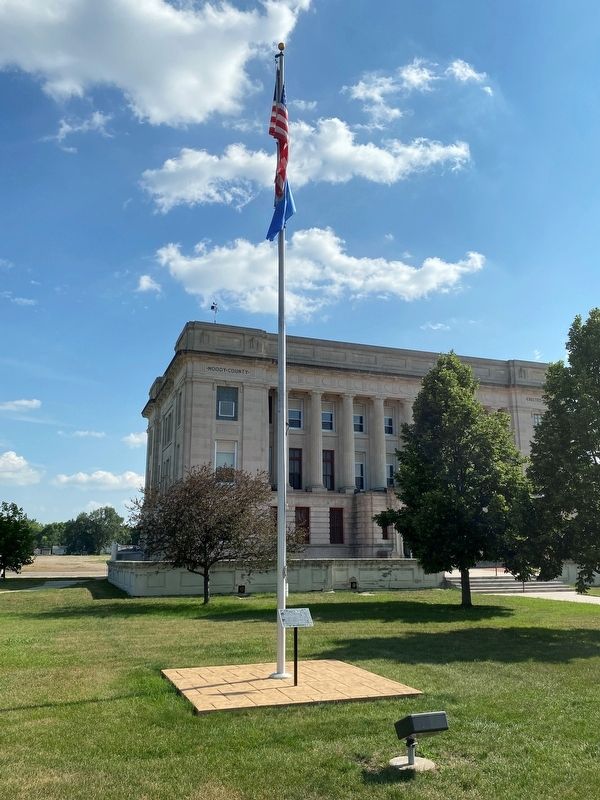 Courthouse Memorial Flagpole. Click for full size. Courthouse Memorial Flagpole image. Click for full size.