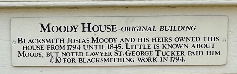 Moody House Marker image. Click for full size.