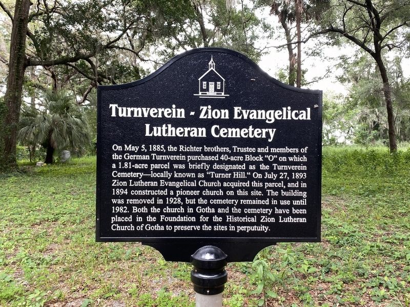 Turnverein - Zion Evangelical Lutheran Cemetery Marker image. Click for full size.