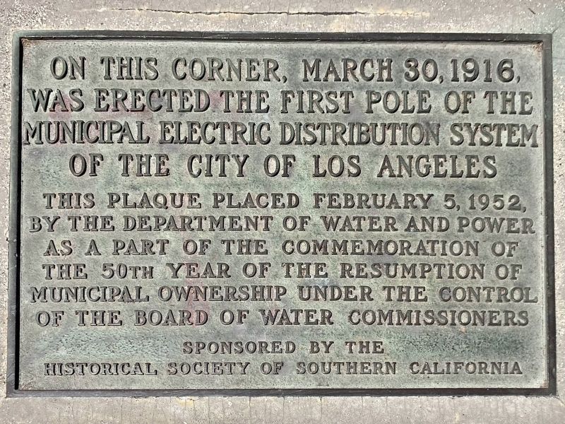 First Electric Power Pole Marker. Click for full size. First Electric Power Pole Marker image. Click for full size.