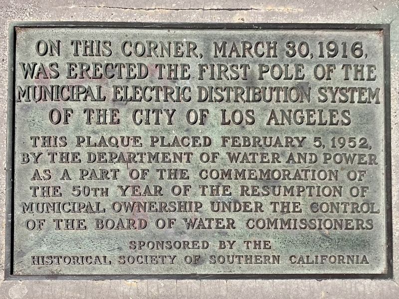 First Electric Power Pole Marker image. Click for full size.
