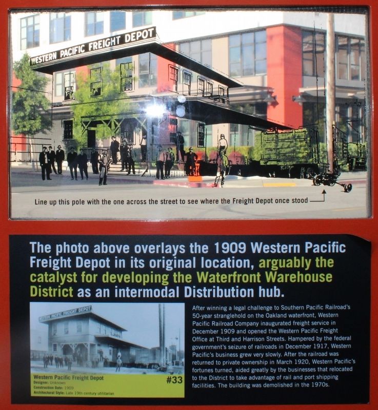 Western Pacific Freight Depot Marker. Click for full size. Western Pacific Freight Depot Marker image. Click for full size.
