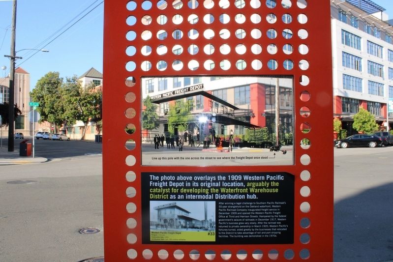 Western Pacific Freight Depot Marker. Click for full size. Western Pacific Freight Depot Marker image. Click for full size.