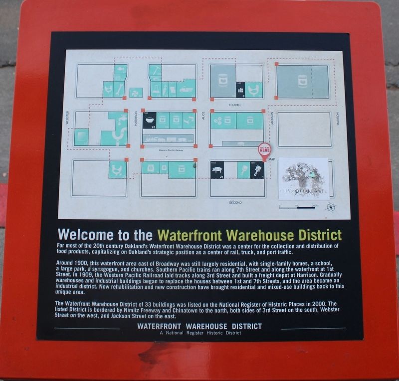 Waterfront Warehouse District Marker image. Click for full size.