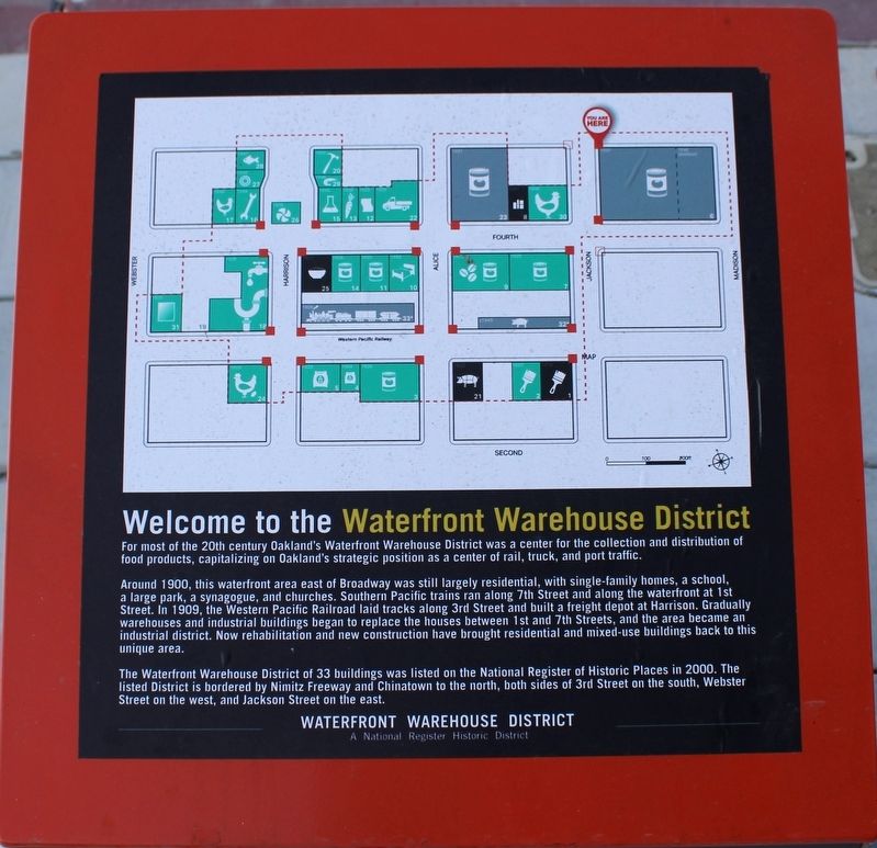 Waterfront Warehouse District Marker image. Click for full size.