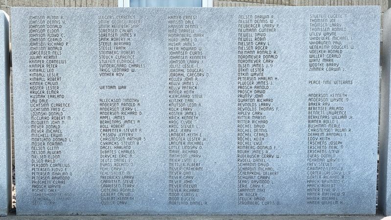 Lake Benton Veterans Memorial <i>(third wall from right)</i> image. Click for full size.