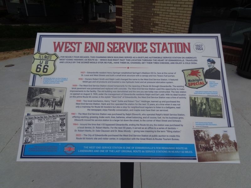 West End Service Station Marker image. Click for full size.
