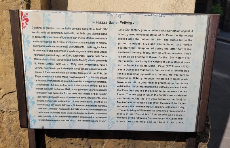 Piazza Santa Felicita Marker image. Click for full size.