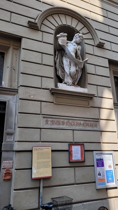 The St. Mark's Church and Marker image. Click for full size.