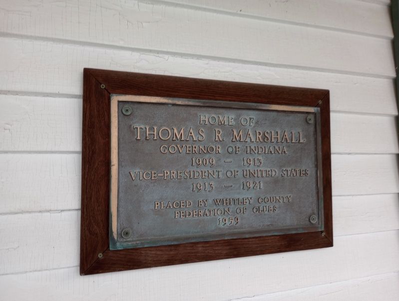 Home of Thomas R. Marshall Marker image. Click for full size.