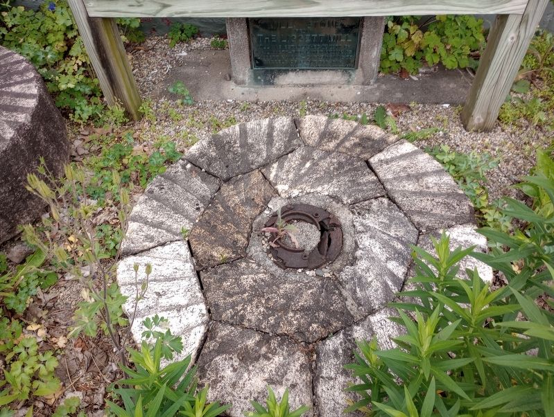 Mill Stone from the Liggett Mill Marker. Click for full size. Mill Stone from the Liggett Mill Marker image. Click for full size.