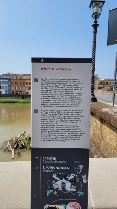 Ponte alla Carraia Marker image. Click for full size.
