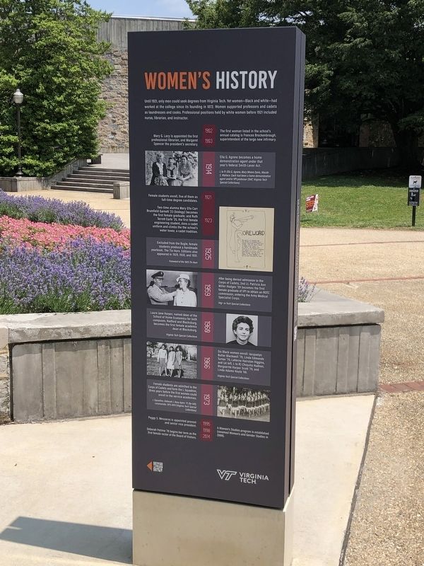 Women's History Side of Marker. Click for full size. Women's History Side of Marker image. Click for full size.