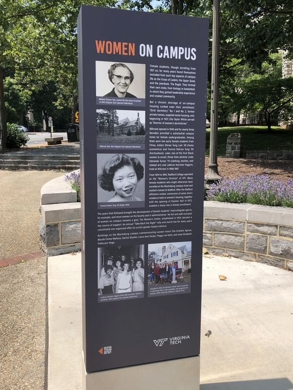 Women on Campus Side of Marker image. Click for full size.