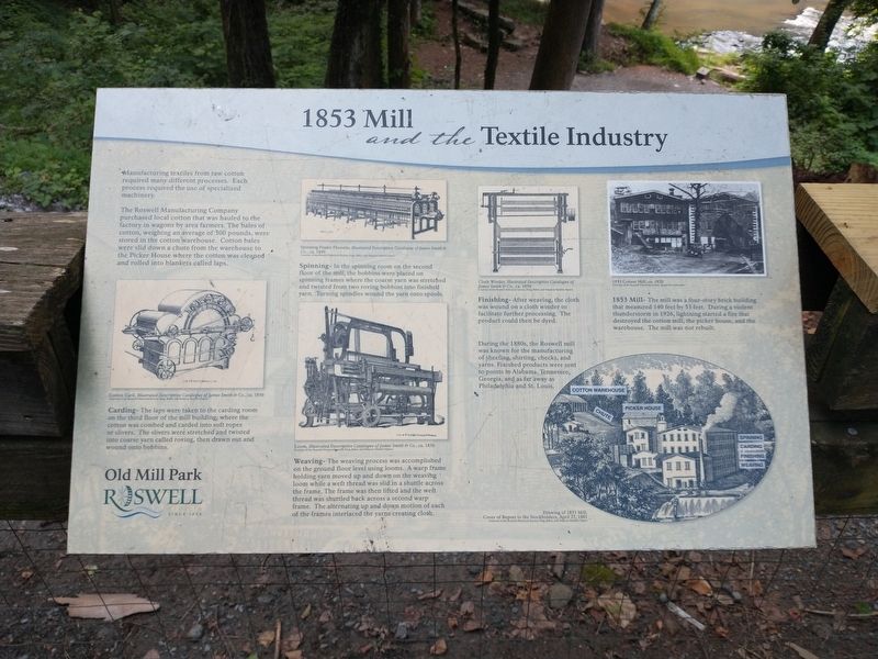 1853 Mill and the Textile Industry Marker image. Click for full size.