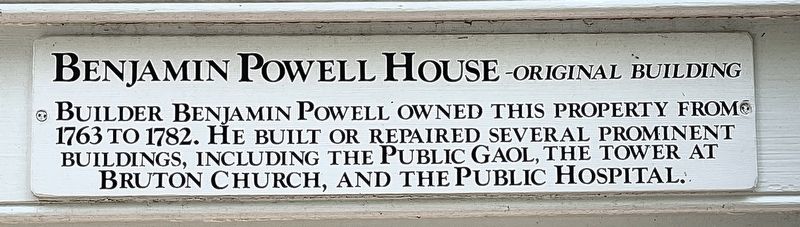 The Benjamin Powell House Marker image. Click for full size.