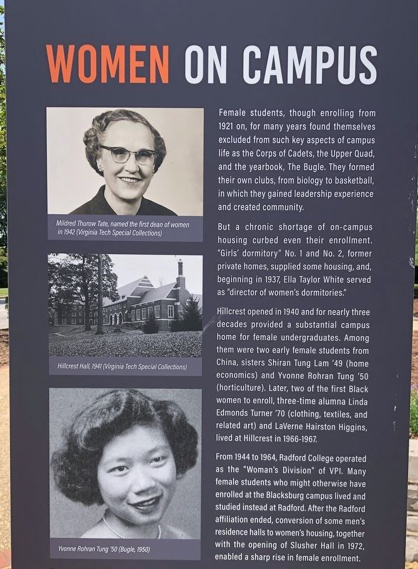 Women on Campus Marker closeup image. Click for full size.
