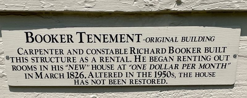 Booker Tenement Marker image. Click for full size.