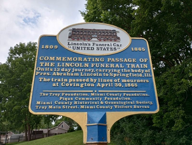 Commemorating Passage of the Lincoln Funeral Train Marker image. Click for full size.