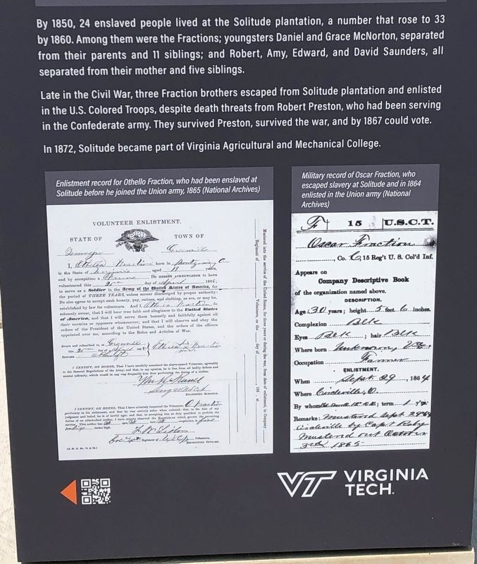 Enslaved People and the Prestons Marker closeup. Click for full size. Enslaved People and the Prestons Marker closeup image. Click for full size.