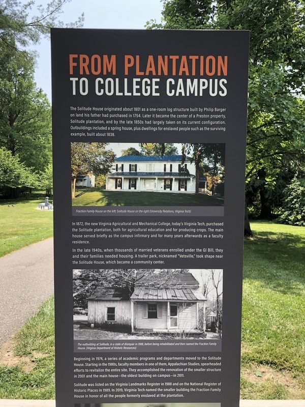 From Plantation to College Campus Marker closeup. Click for full size. From Plantation to College Campus Marker closeup image. Click for full size.