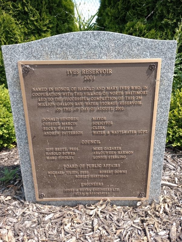 Ives Reservoir Marker image. Click for full size.