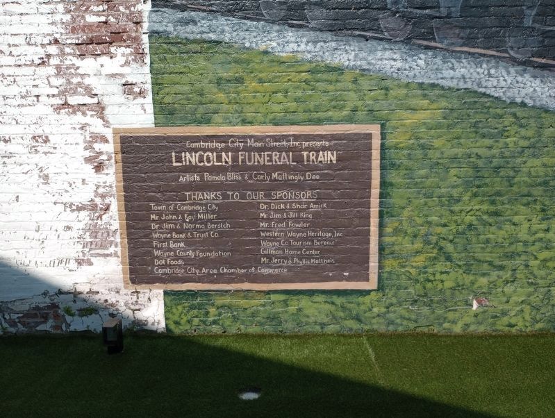 Lincoln's Funeral Train Marker. Click for full size. Lincoln's Funeral Train Marker image. Click for full size.