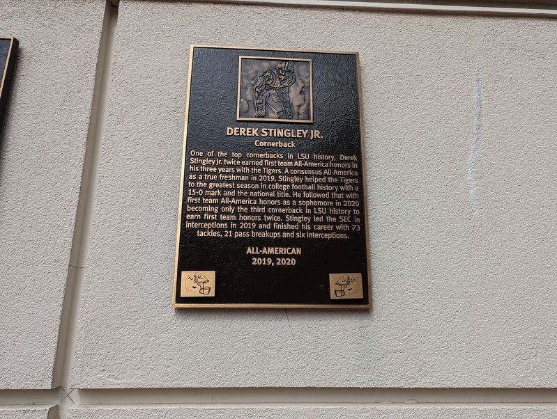 Derek Stingley, Jr. Marker. Click for full size. Derek Stingley, Jr. Marker image. Click for full size.