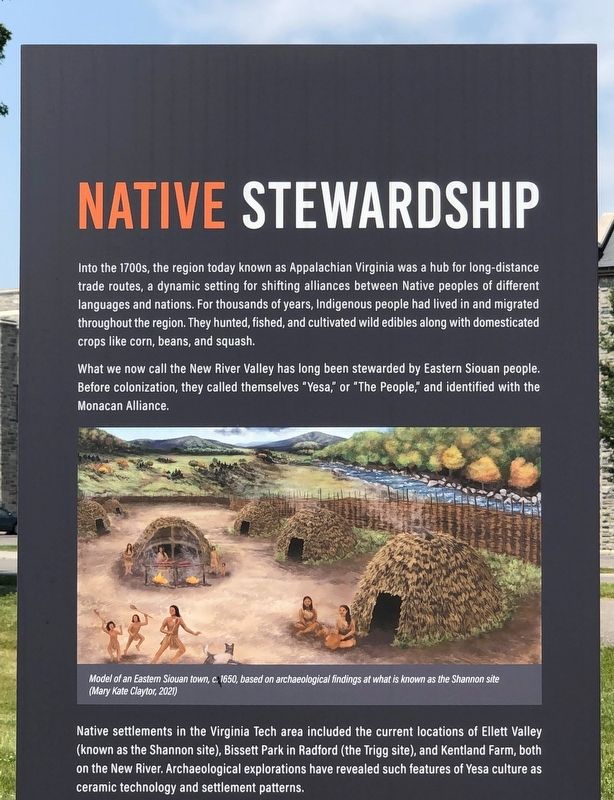 Native Stewardship Marker closeup image. Click for full size.
