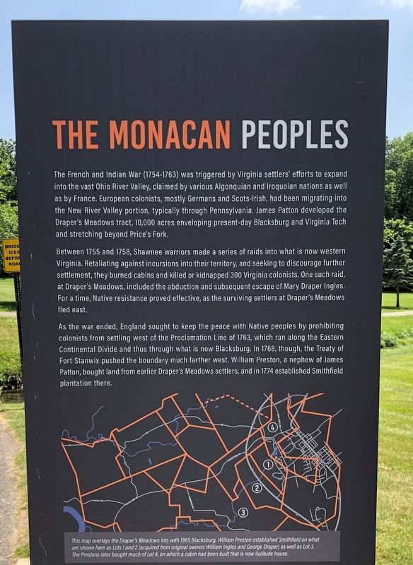 The Monacan Peoples Marker closeup image. Click for full size.