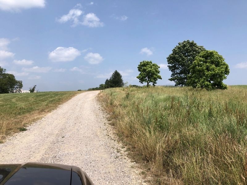 Area of marker's original location on old Southgate Drive. image. Click for full size.