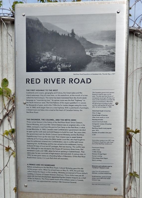 Red River Road Marker image. Click for full size.