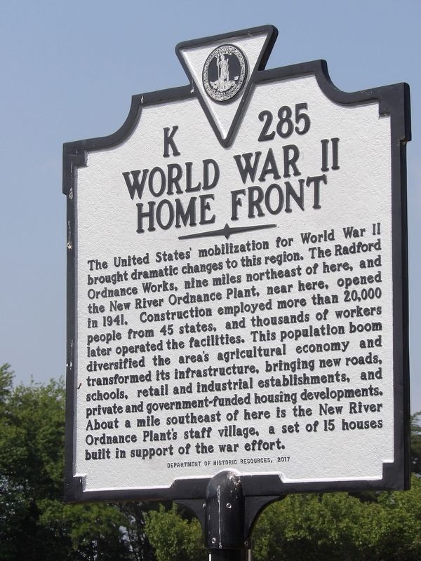World War II Home Front Marker image. Click for full size.
