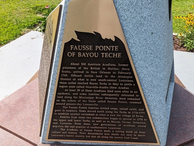 Fausse Point of Bayou Teche side of marker image. Click for full size.