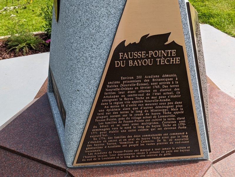 Fausse=Pointe du Bayou Tche side of marker image, Touch for more information
