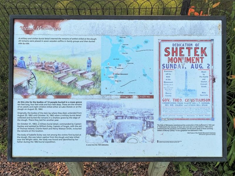 Shetek Monument Marker image. Click for full size.