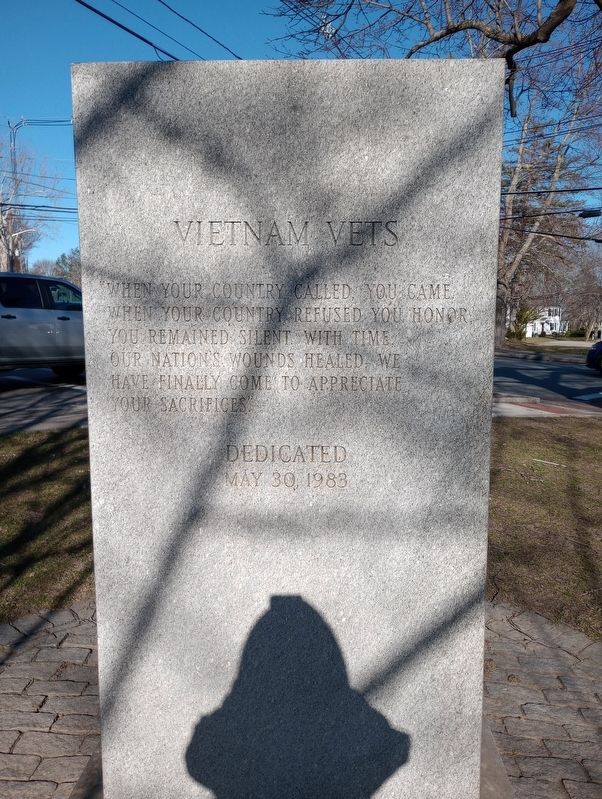 Westford Vietnam & Korean Vets Memorial Marker. Click for full size. Westford Vietnam & Korean Vets Memorial Marker image. Click for full size.