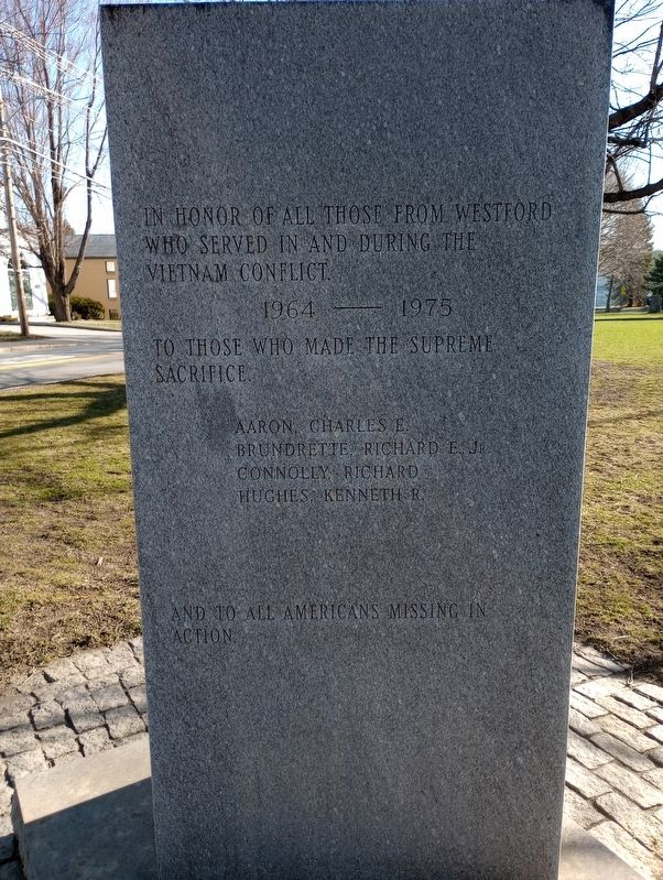 Westford Vietnam & Korean Vets Memorial. Click for full size. Westford Vietnam & Korean Vets Memorial image. Click for full size.