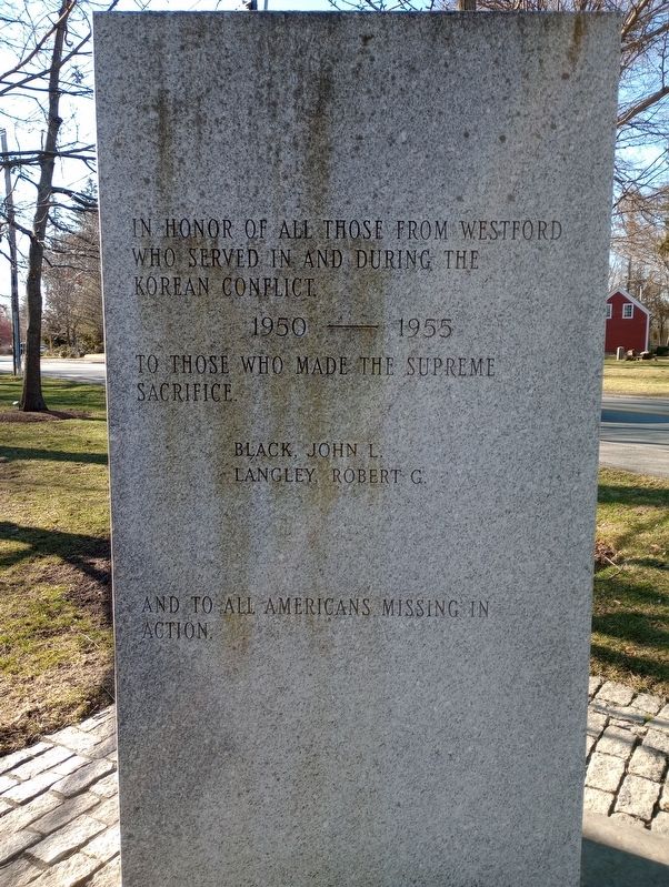 Westford Vietnam & Korean Vets Memorial. Click for full size. Westford Vietnam & Korean Vets Memorial image. Click for full size.