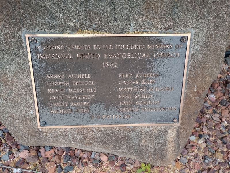 Founding Members of Immanuel United Evangelical Church Marker image. Click for full size.