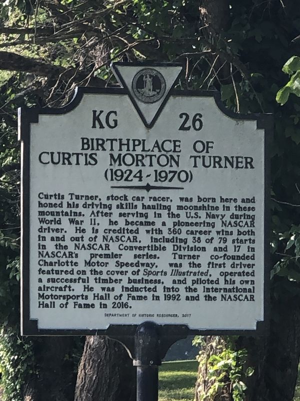 Birthplace of Curtis Morton Turner Marker image. Click for full size.