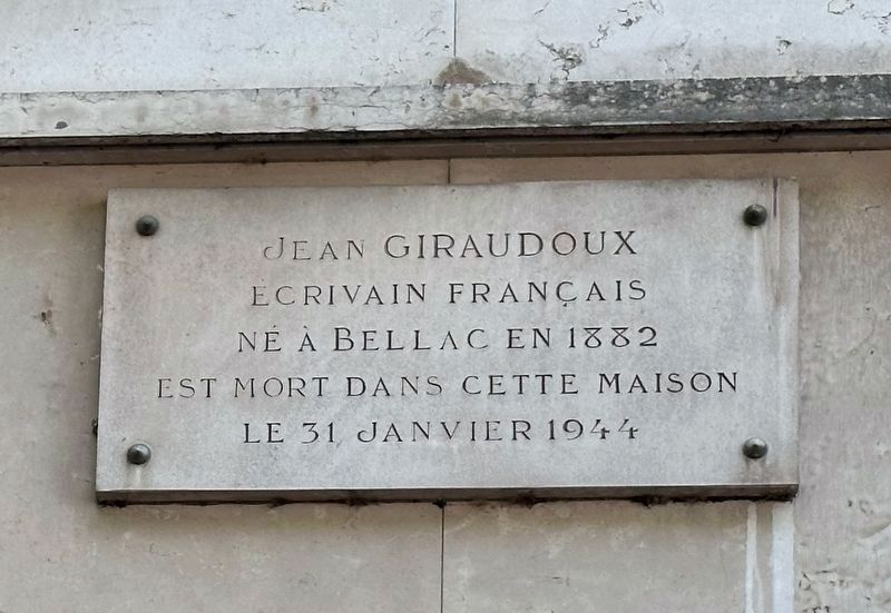 Jean Giraudoux Marker image. Click for full size.